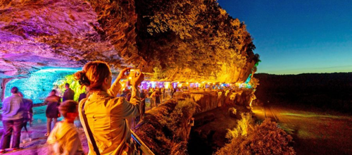 Luci nel sito archeologico