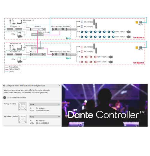 Immagine esempio sistema gestito con Dante